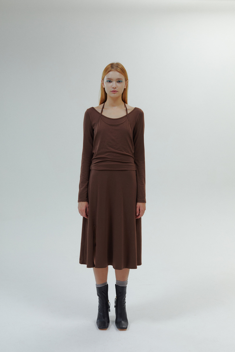 Layered onepiece _ brown