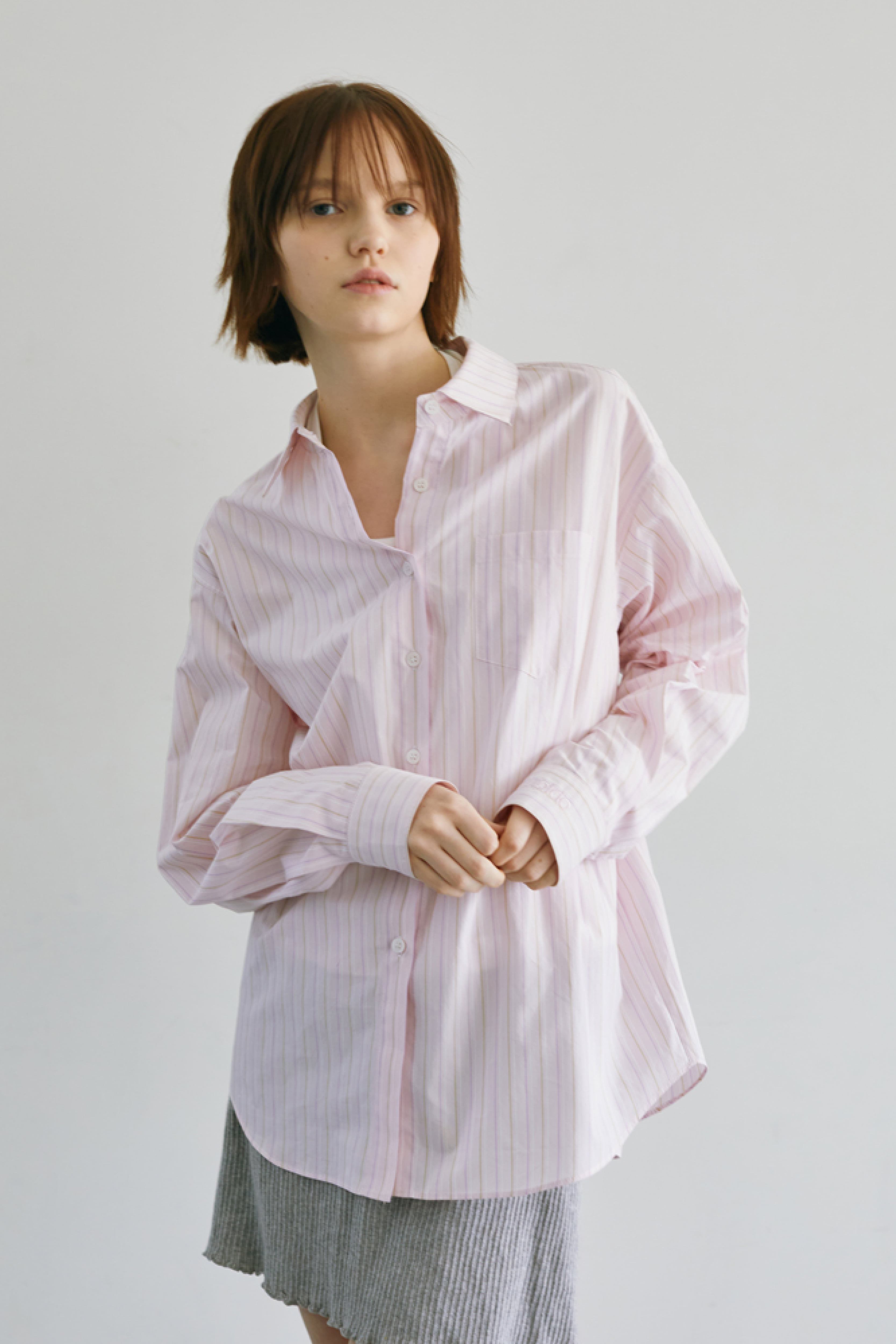 Amelie stripe Shirt _ pink